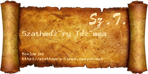 Szathmáry Tímea névjegykártya