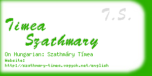 timea szathmary business card